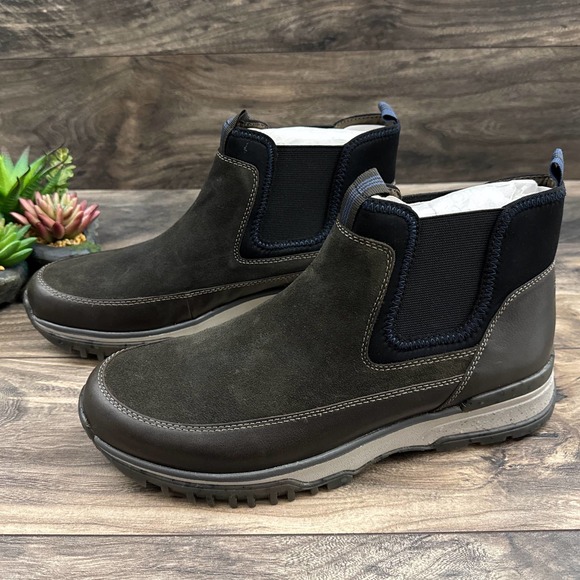 NIB Earth Elements 10.5M Skill Chukka Snow Winter Lug Sole Boots Suede Charcoal - Picture 3 of 11